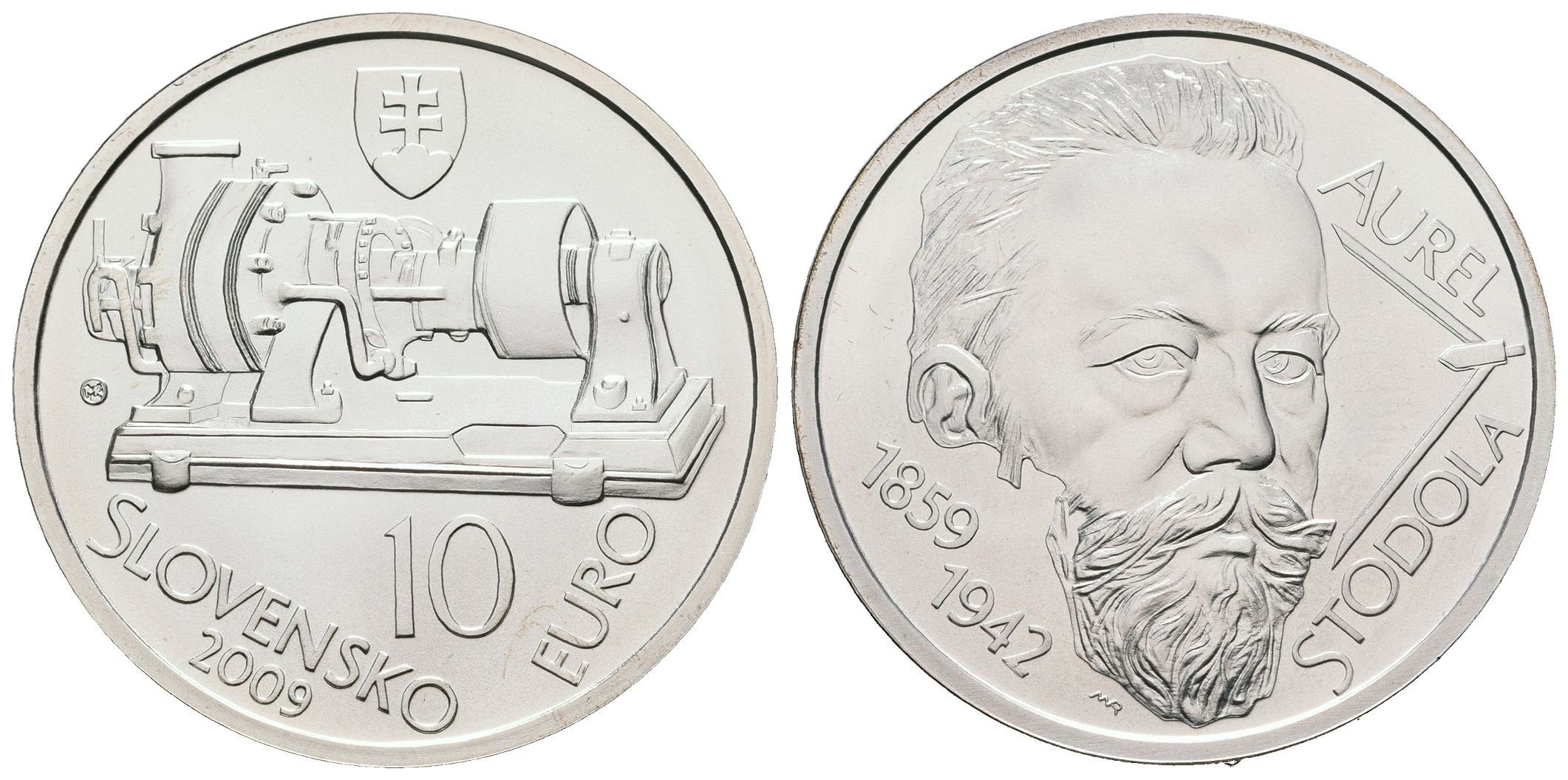 10 Euro 2009 - Aurel Stodola, běžná kvalita