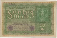 Německo, 50 Mark 1919, Reihe 1, Ro.62a