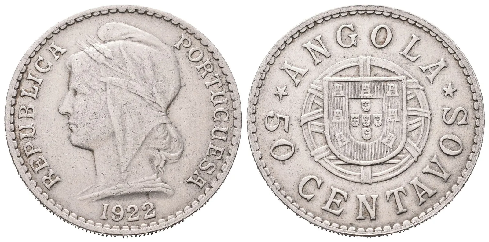 Portugalsko, 50 Centavos 1922