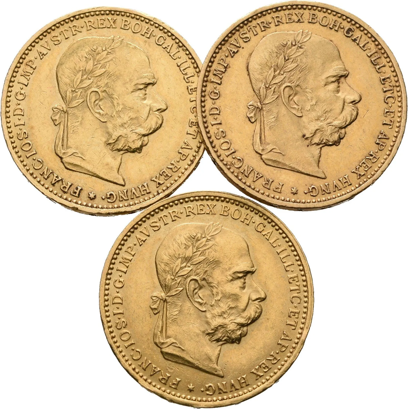 20 Koruna 1893, 1894, 1898