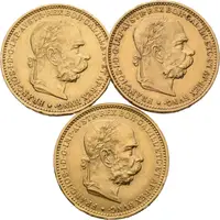 20 Koruna 1893, 1894, 1898