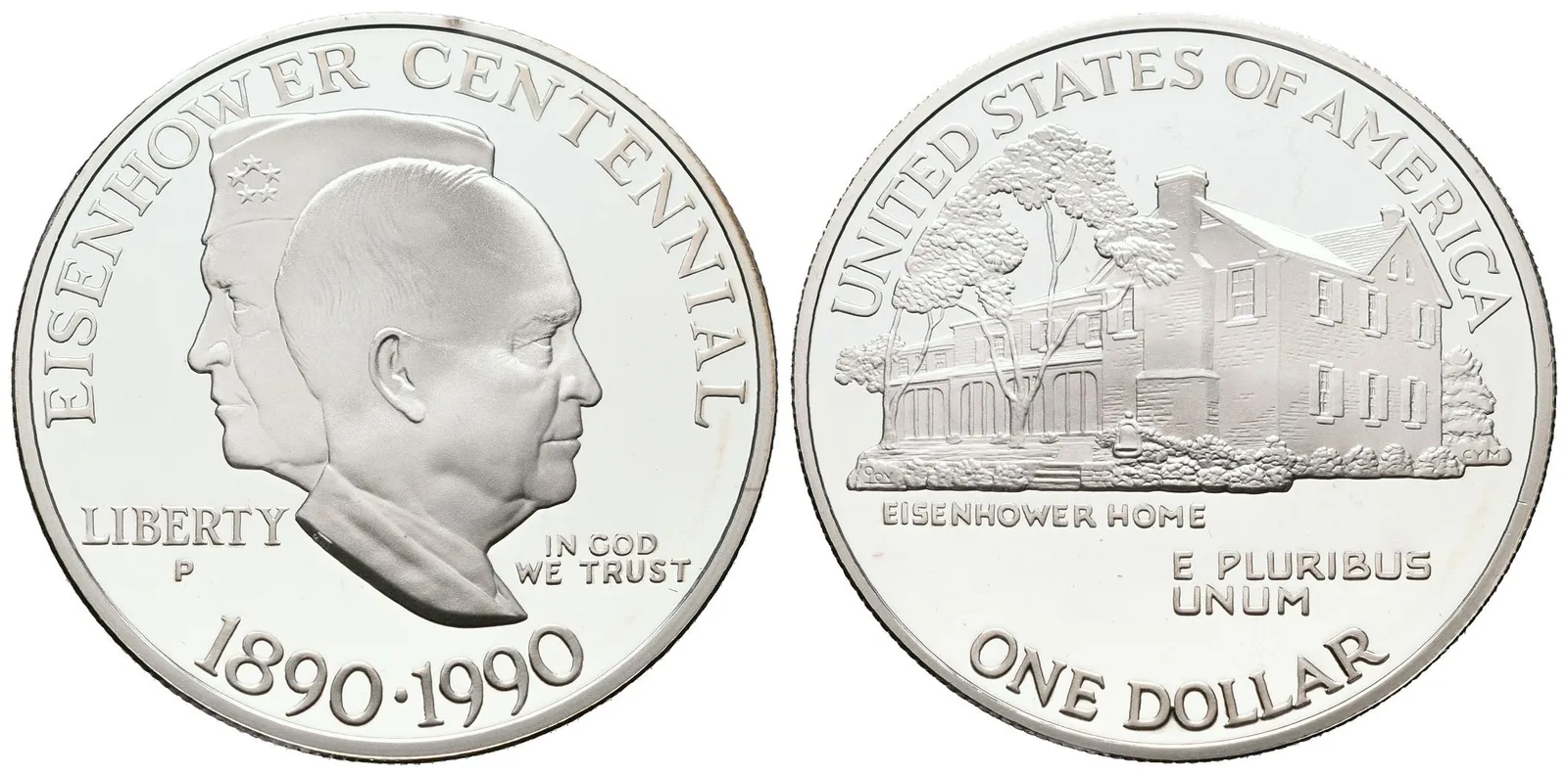 USA, 1 Dollar 1990 - Eisenhower Centennial, PROOF