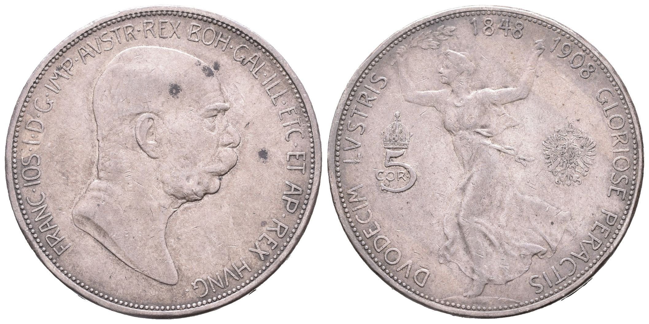 5 Koruna 1908 - jubilejní