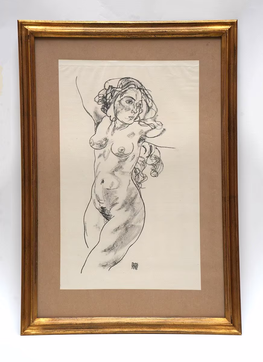Egon Schiele: Egon Schiele (1890 - 1918) - STANDING FEMALE NUDE