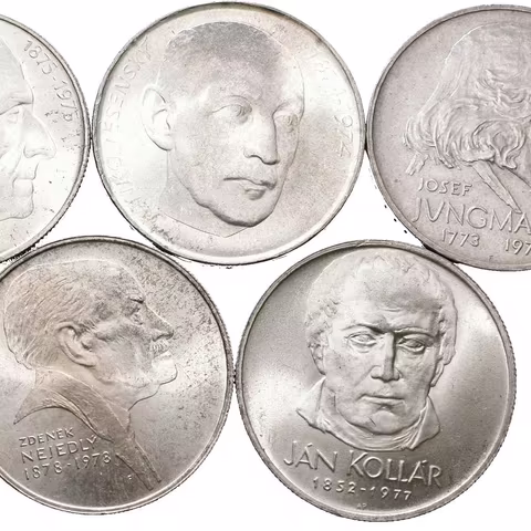 Soubor mincí 50 Kčs 1973 - Josef Jungmann, 1974 - Jesenský, 1975 - Neumann,