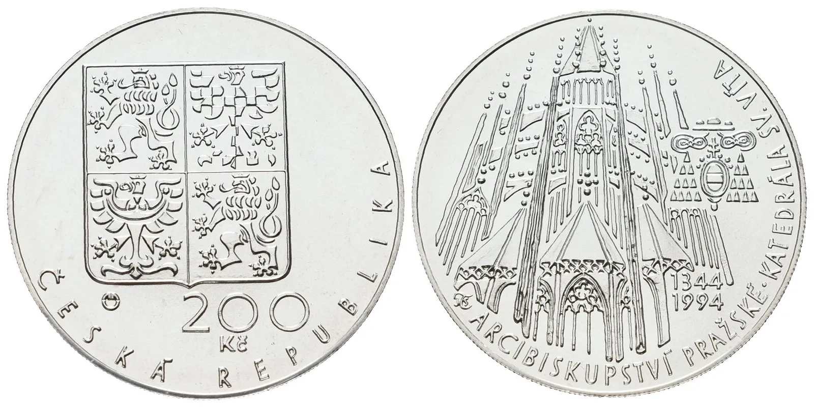 200 Kč 1994 - Katedrála sv. Víta - bez certifikátu