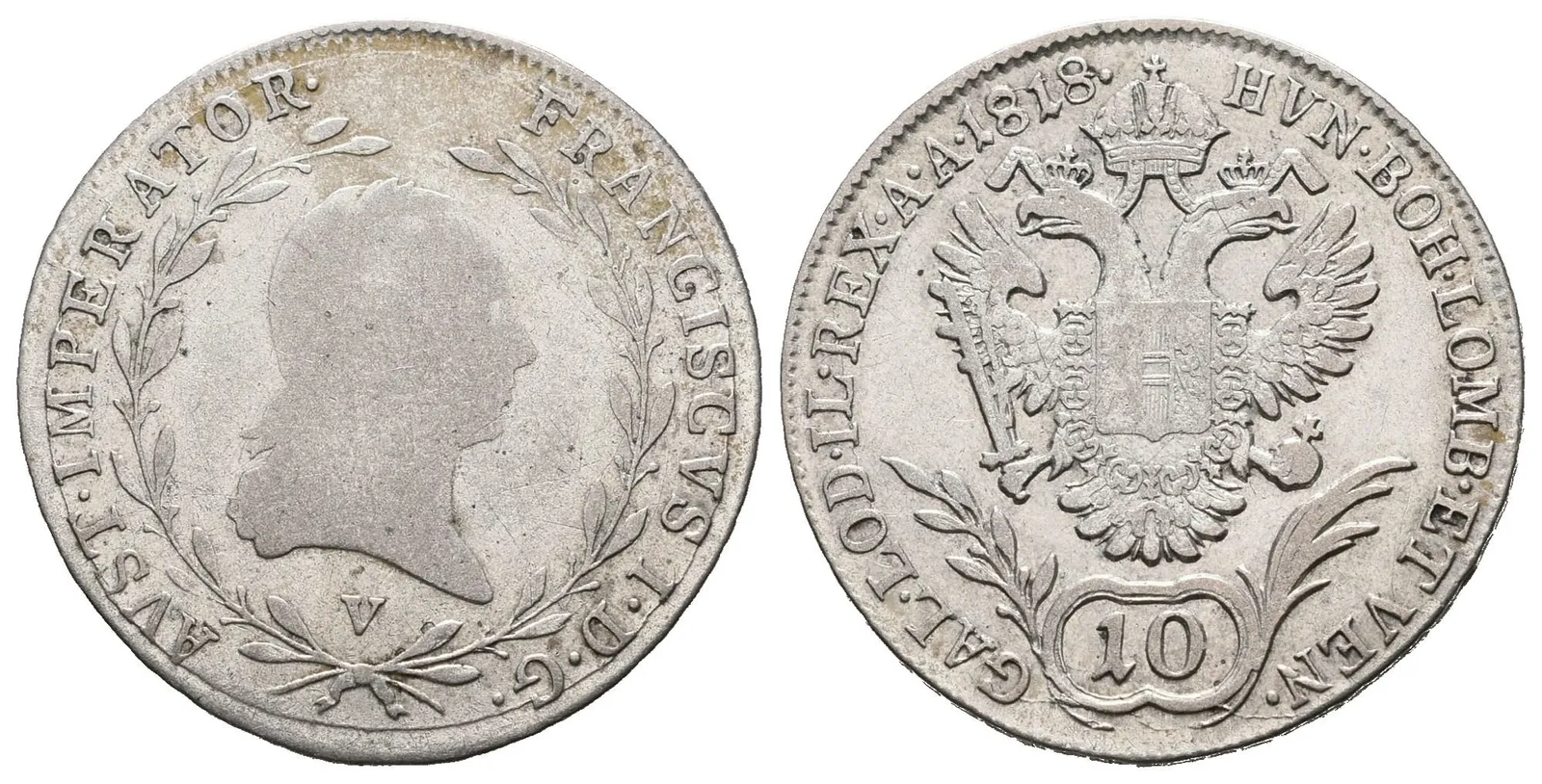 František II., 10 Krejcar 1818 V