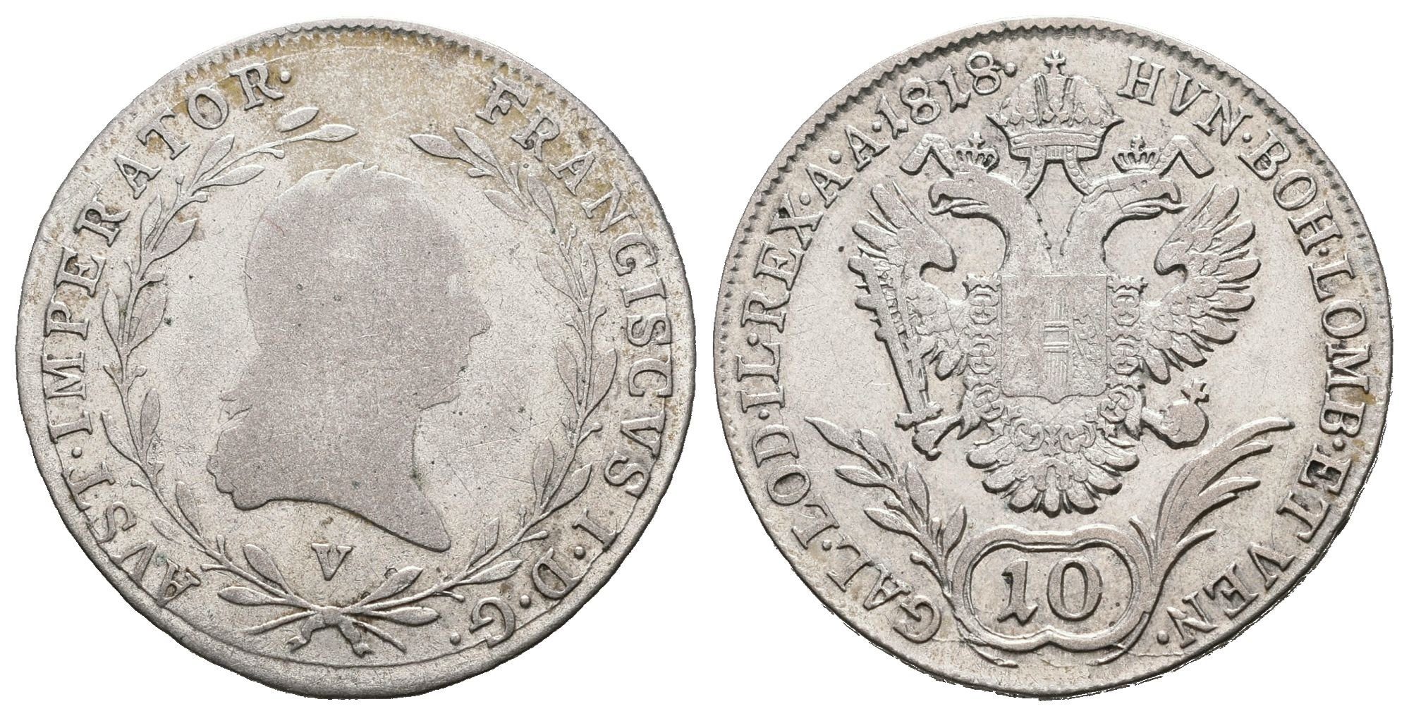 František II., 10 Krejcar 1818 V