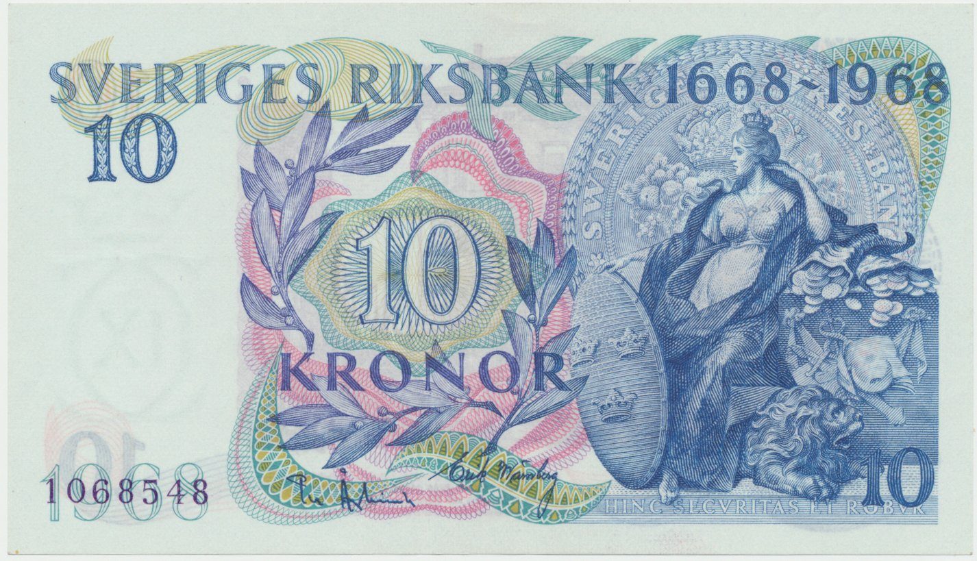 Švédsko, 10 Kronor 1958, jubilejní, P.56