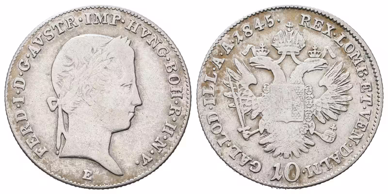 Ferdinand V., 10 Krejcar 1845 E, Karlovský Bělehrad