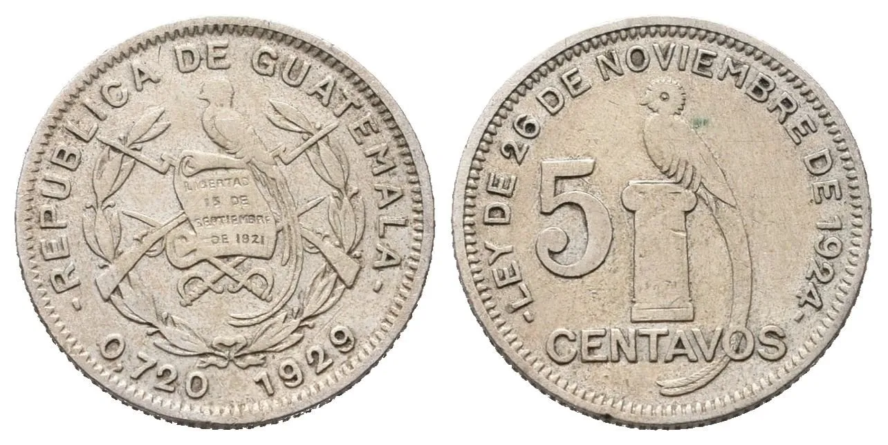 Guatemala, 5 Centavo 1929