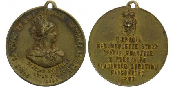 AE Medaile 1883 - 600. výročí příslušn. Slovinska k Habsburskému domu, 1283 - 1883, 3