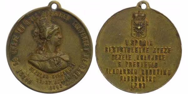 AE Medaile 1883 - 600. výročí příslušn. Slovinska k Habsburskému domu, 1283 - 1883, 3