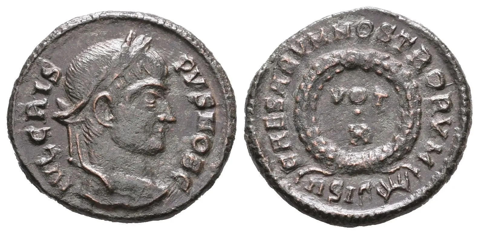 Crispus, follis, Siscia, RIC 165