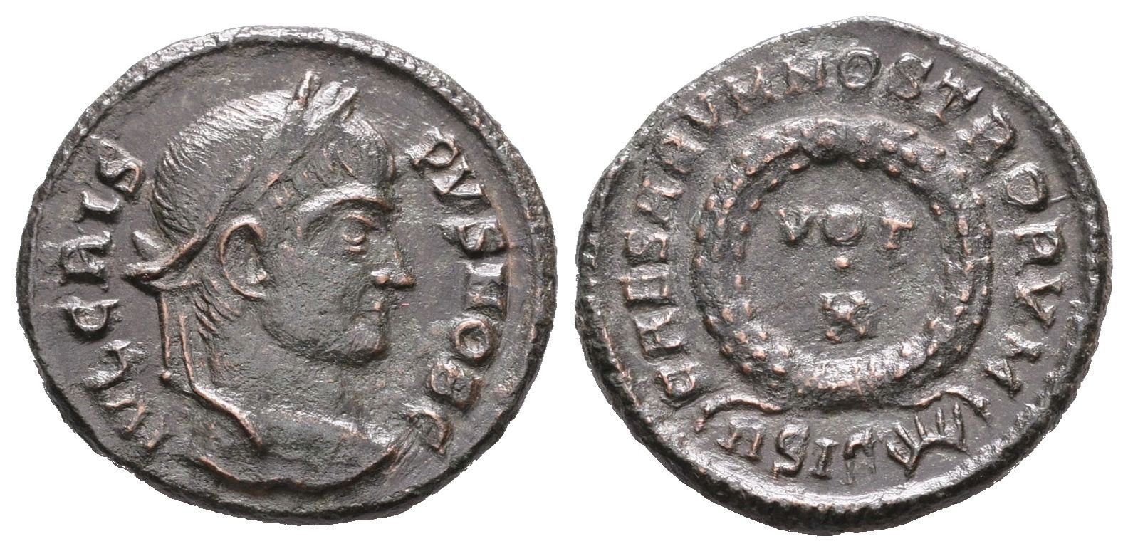 Crispus, follis, Siscia, RIC 165