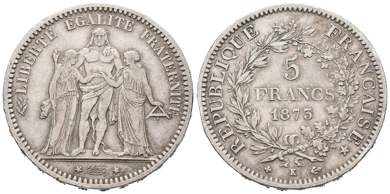 Francie, 5 Frank 1873 K