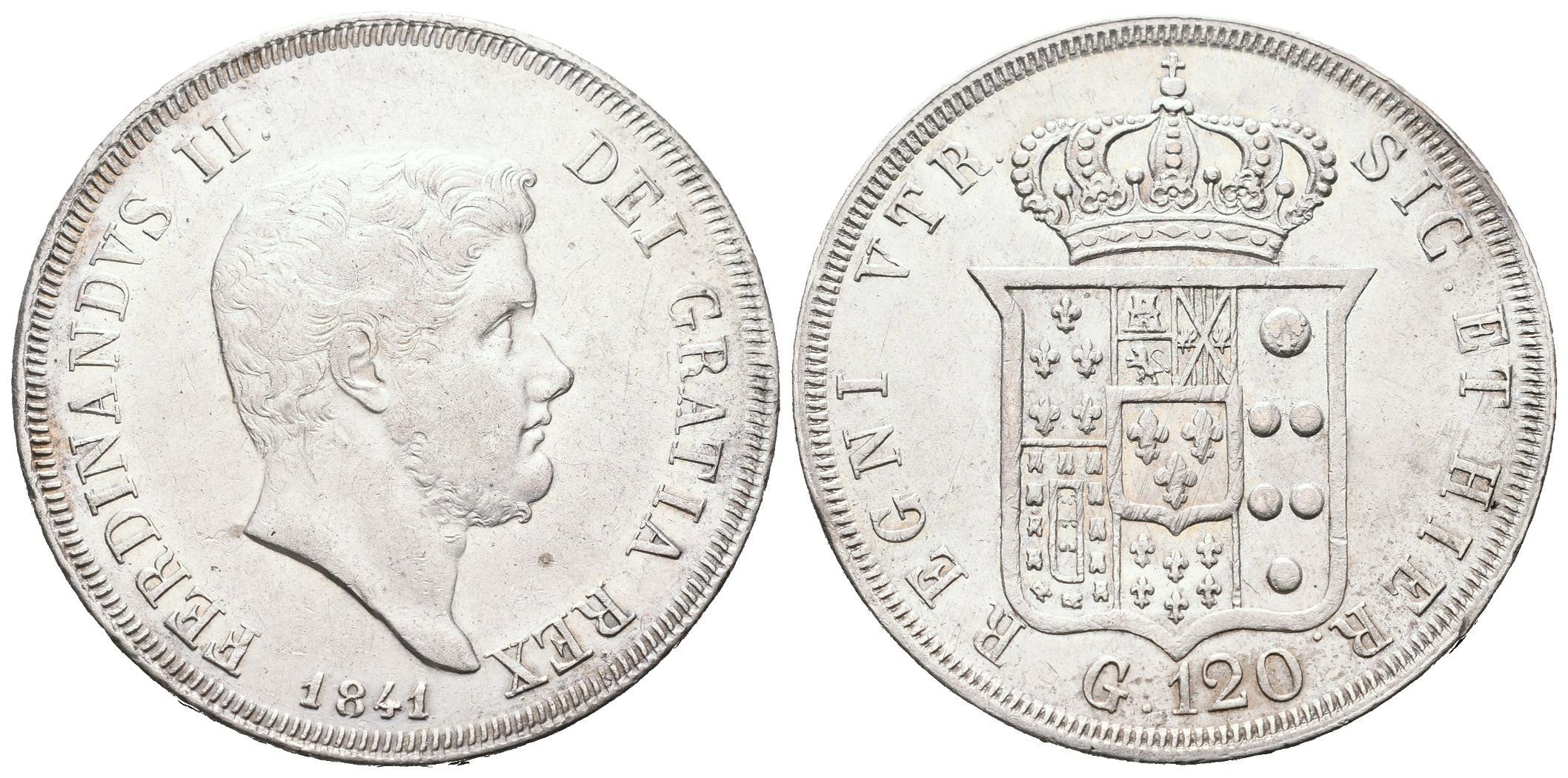 Itálie - Neapol a Sicílie, 120 Grana 1841