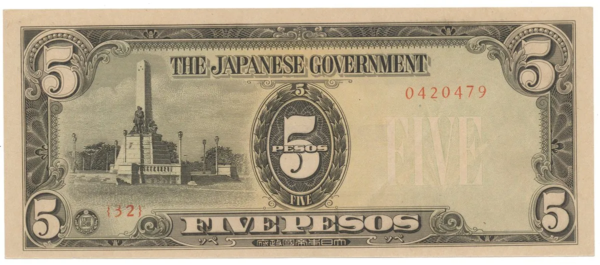 Filipíny - japonská okupace, 5 Pesos (1943), P.110a