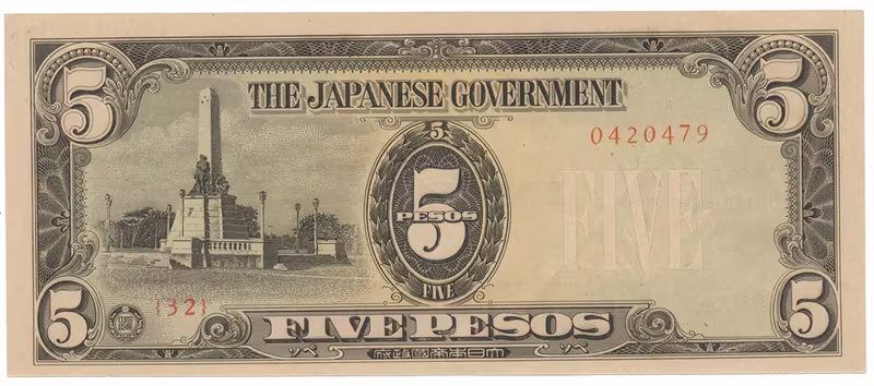 Filipíny - japonská okupace, 5 Pesos (1943), P.110a