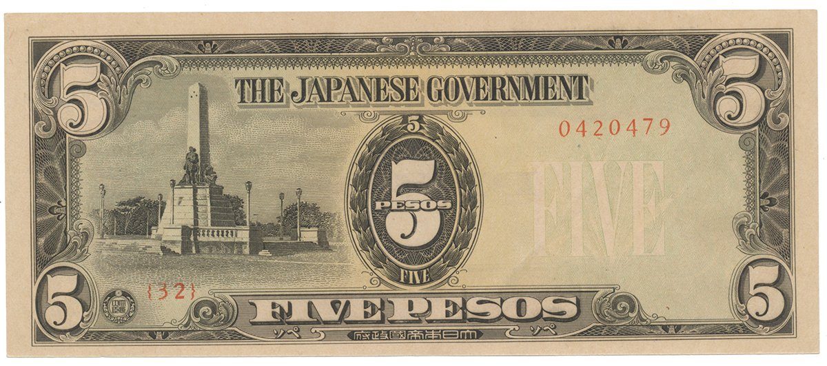 Filipíny - japonská okupace, 5 Pesos (1943), P.110a