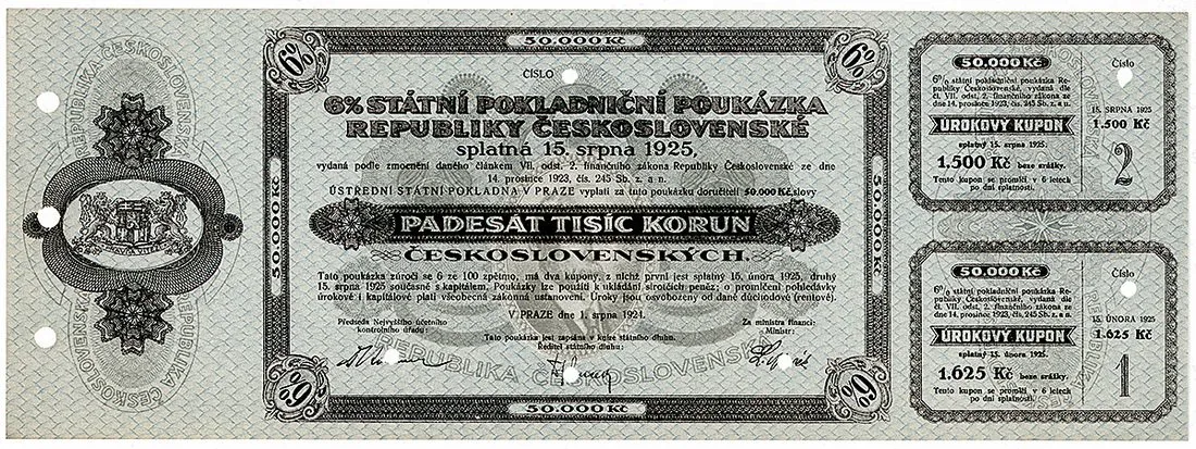Státní pokladniční poukázky, 1919 - 1939 — 1