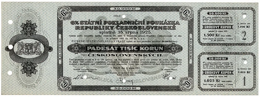 Státní pokladniční poukázky, 1919 - 1939 — 1