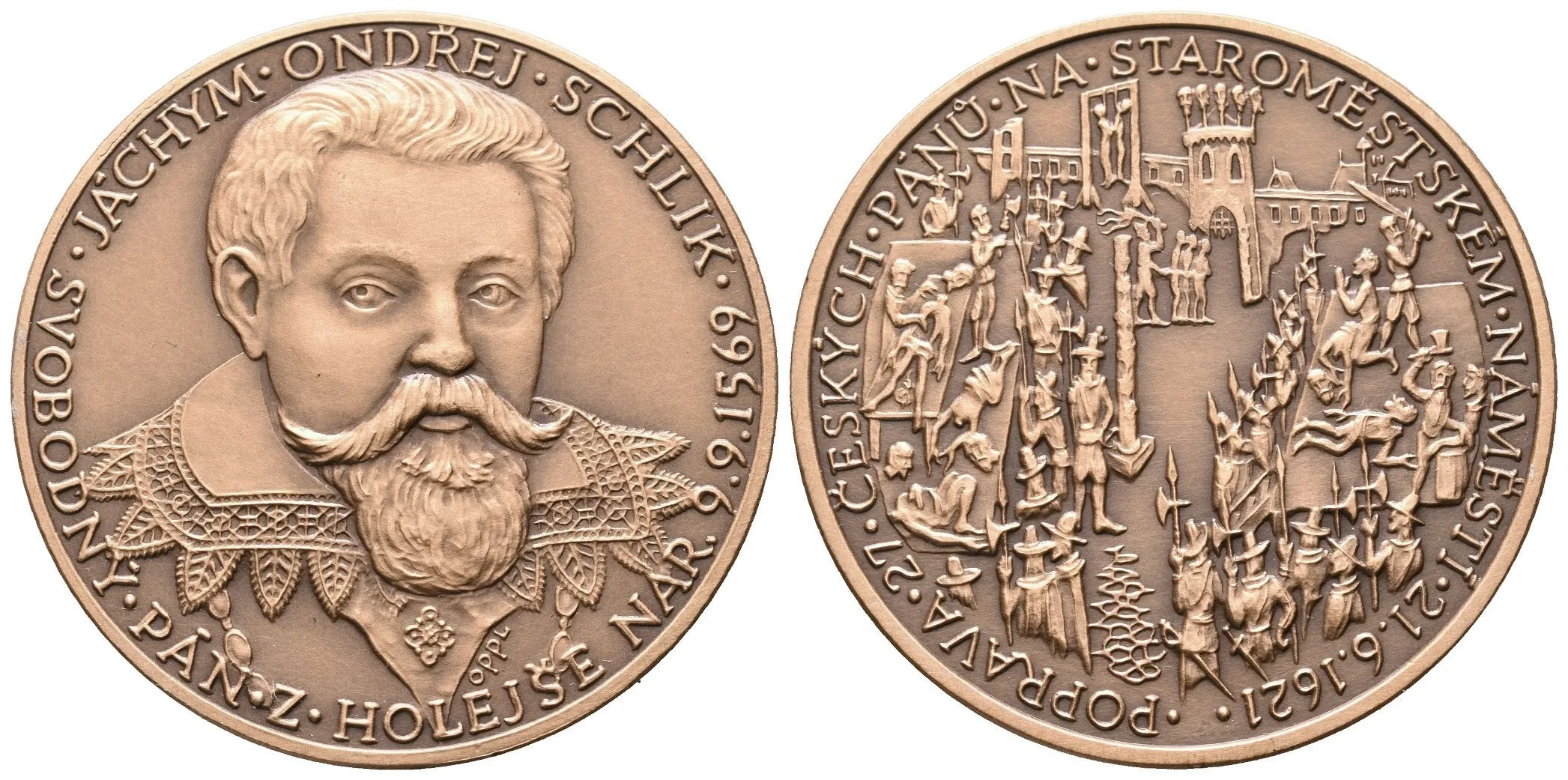AE Medaile b.l. (2019) - Jáchym Ondřej Šlik, k výročí 450 let od narození — 1