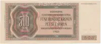 500 Koruna 1942, II. vydání, SPECIMEN, Hej.36a.S1 - fotografie 2