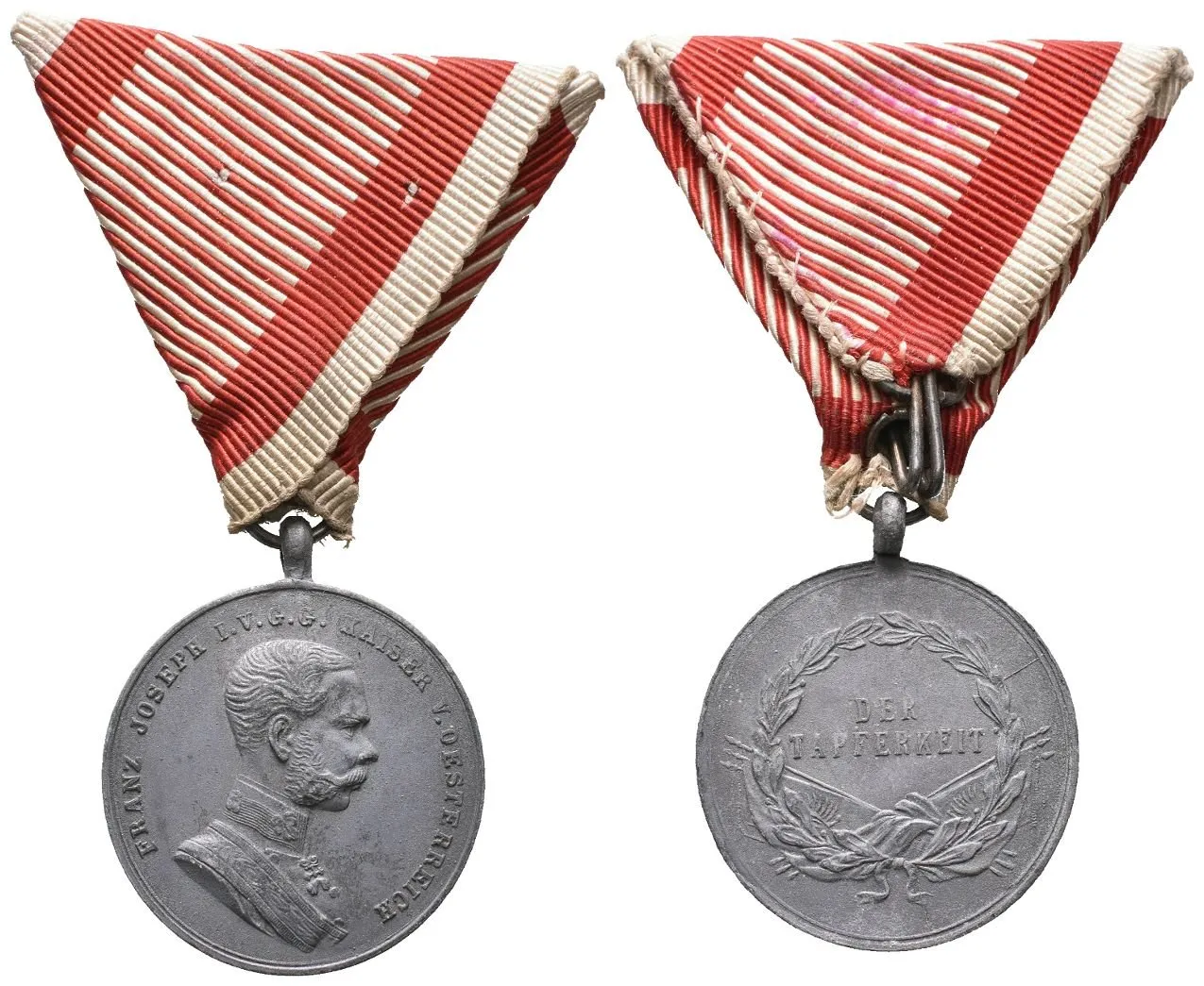 Medaile za statečnost, II. třída, válečný kov