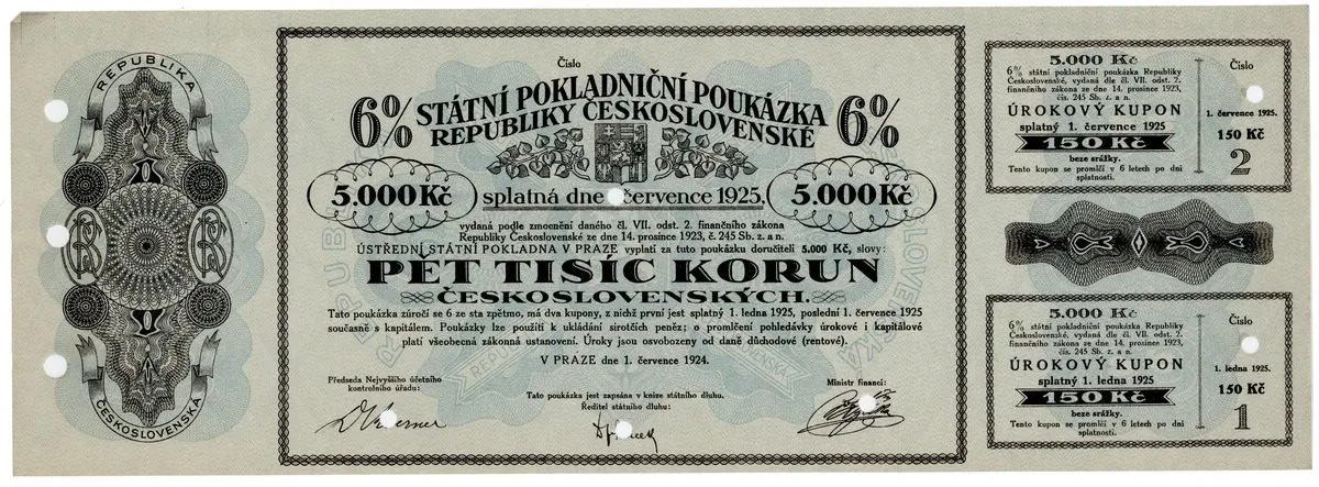 Státní pokladniční poukázky, 1919 - 1939 — 1