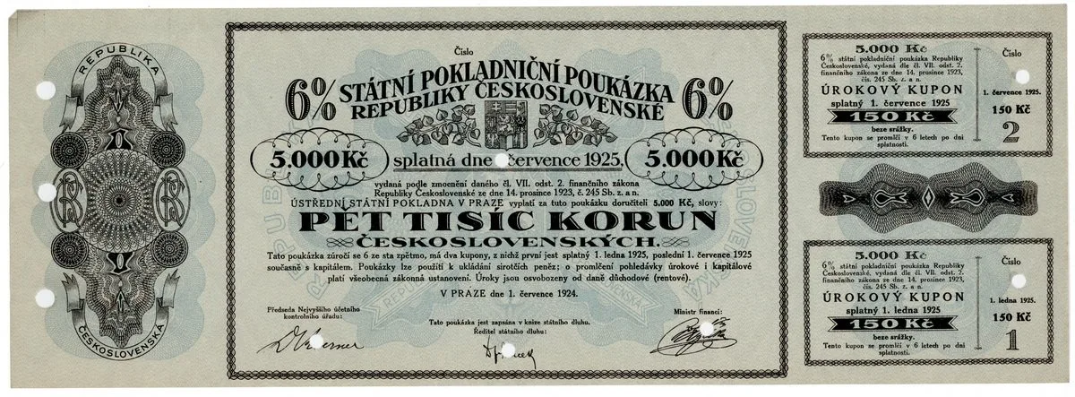 Státní pokladniční poukázky, 1919 - 1939 — 1