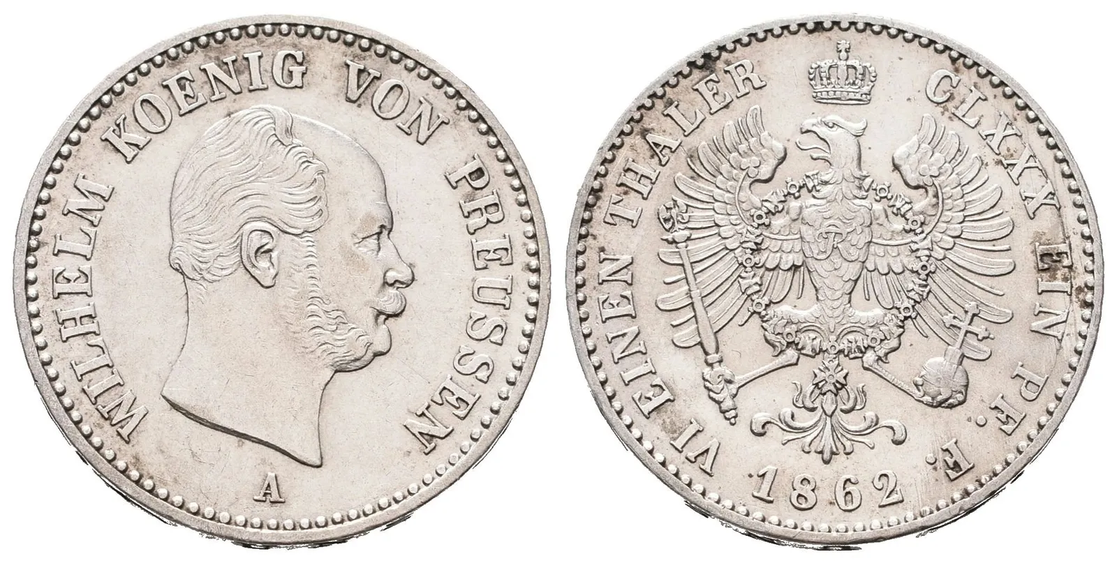 Prusko, 1/6 Tolaru 1862 A