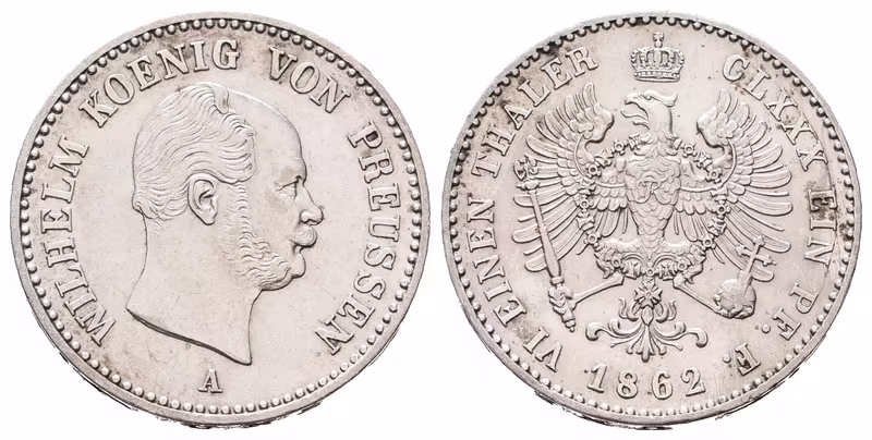 Prusko, 1/6 Tolaru 1862 A