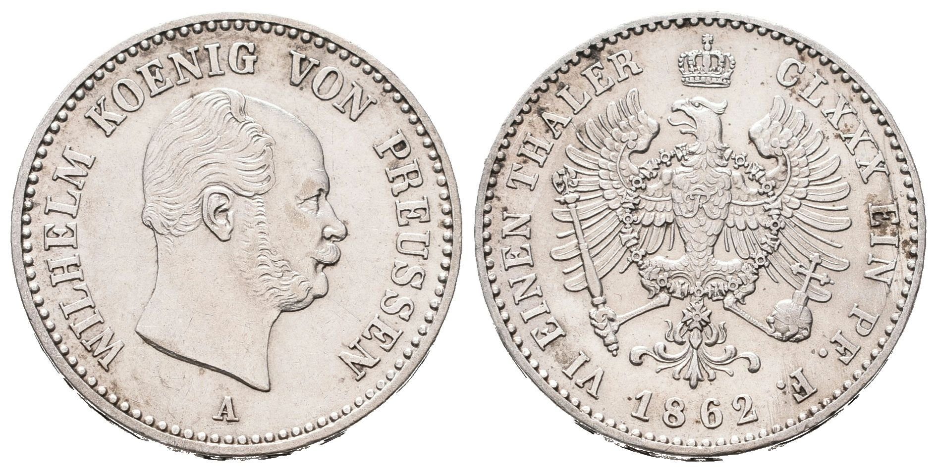 Prusko, 1/6 Tolaru 1862 A
