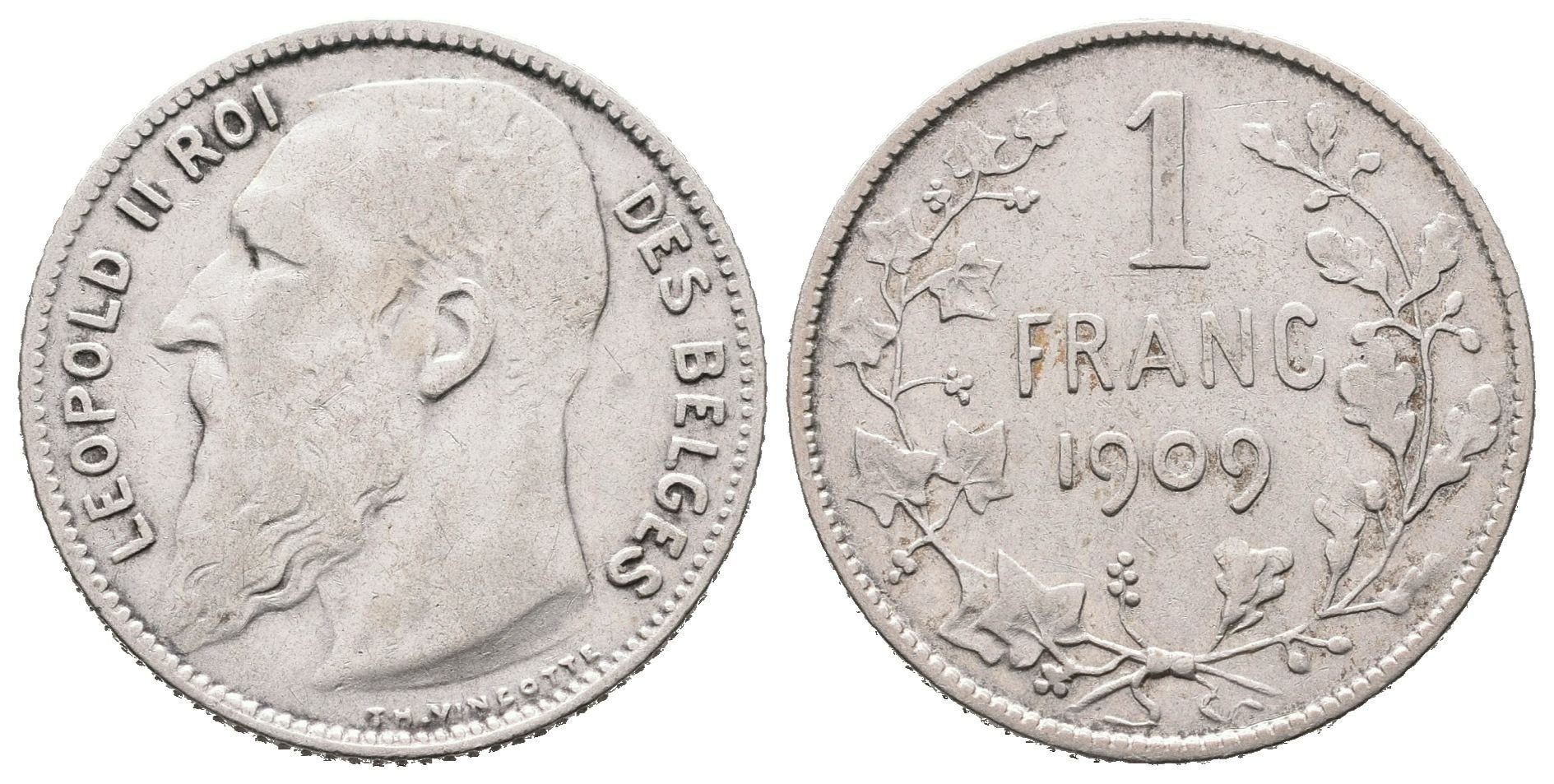 Belgie, 1 Frank 1909