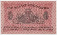 Československo, 1 Koruna 1919, Hej.7a - fotografie 2