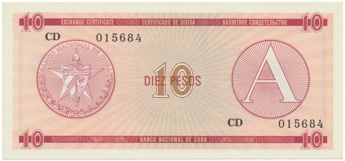 Kuba, 10 Pesos (1985), série A, P.FX4