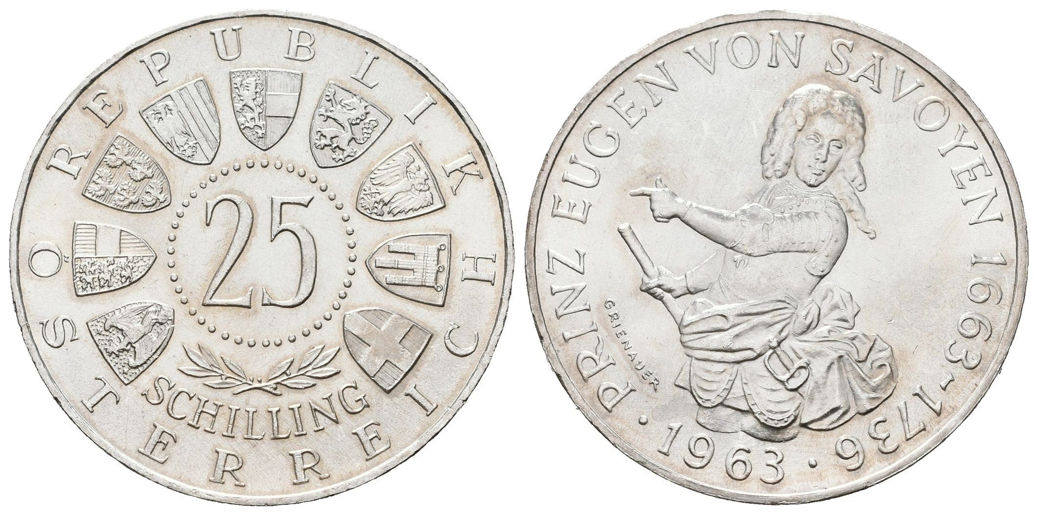 Rakousko, 25 Schilling 1963 - Savojský