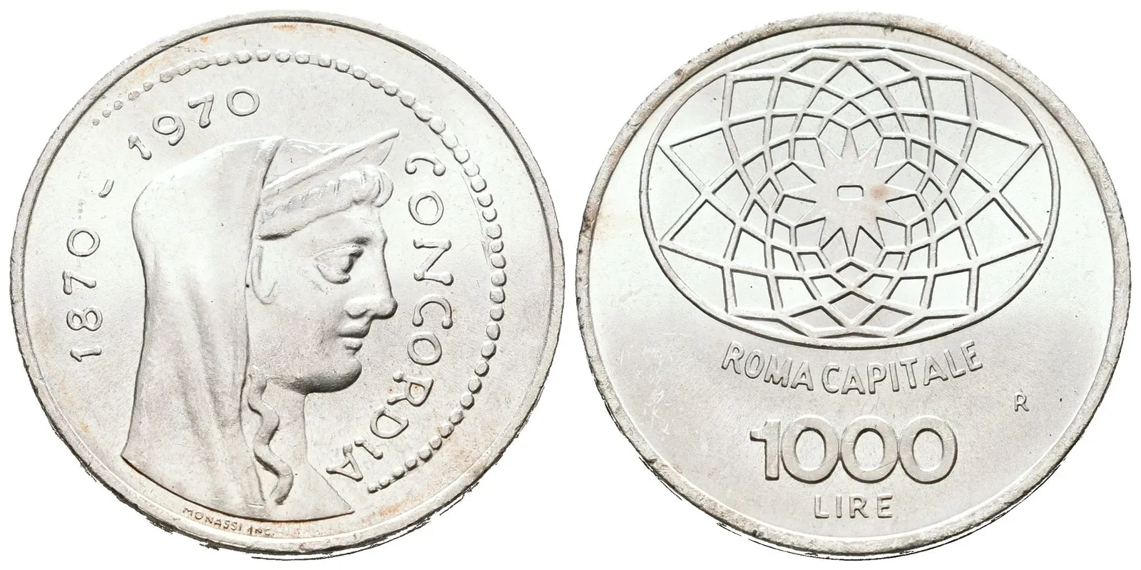 Itálie, 1000 Lira 1970 - Řím