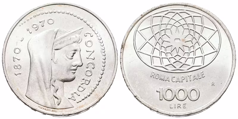 Itálie, 1000 Lira 1970 - Řím