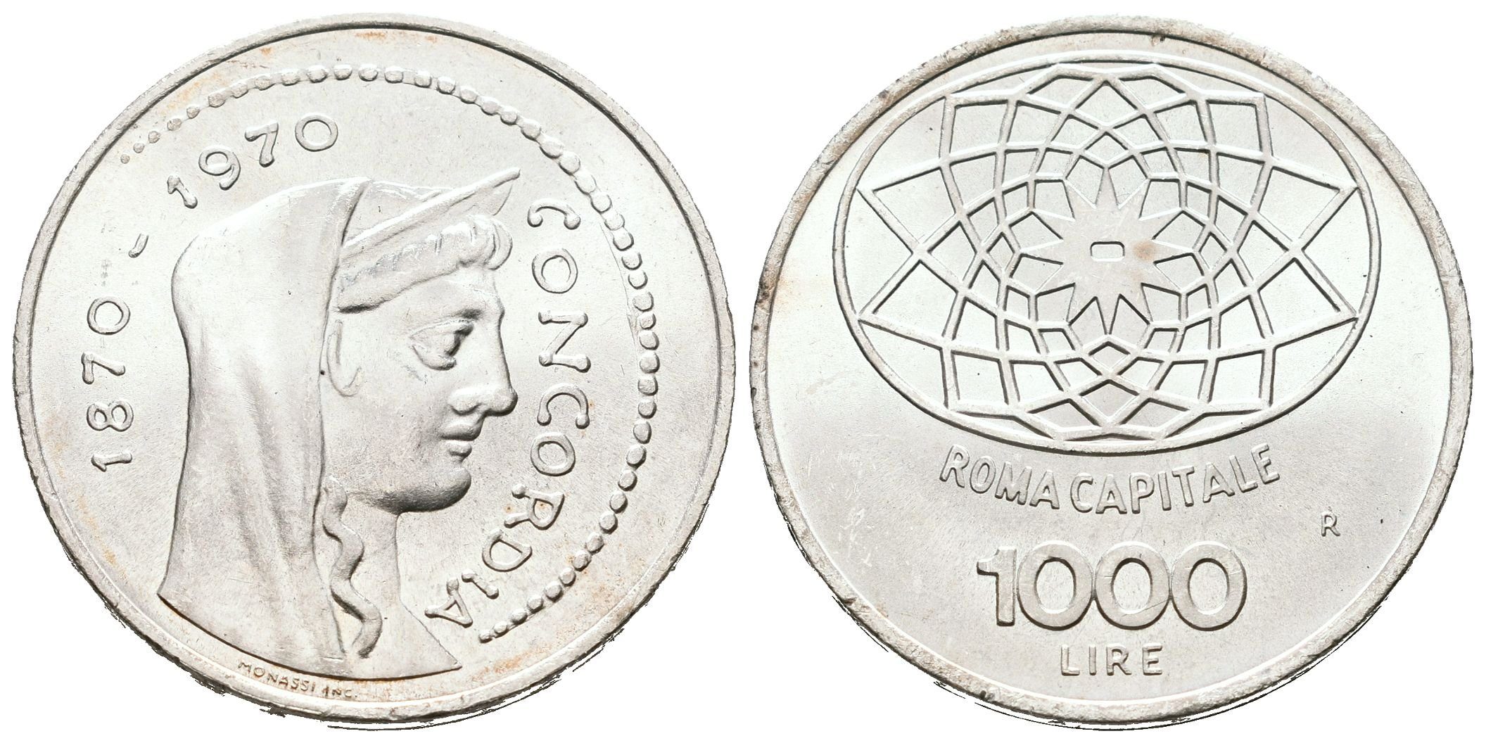 Itálie, 1000 Lira 1970 - Řím