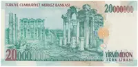 Turecko, 20.000.000 Lira (2000), P.215 - fotografie 2