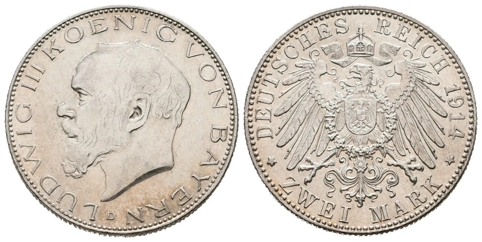 Bavorsko, 2 Marka 1914 D