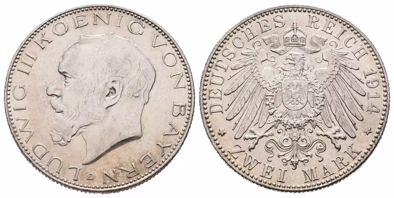 Bavorsko, 2 Marka 1914 D