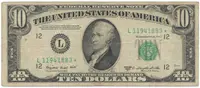 USA, 10 Dollars 1950C, náhradní série *, Pick.439cr