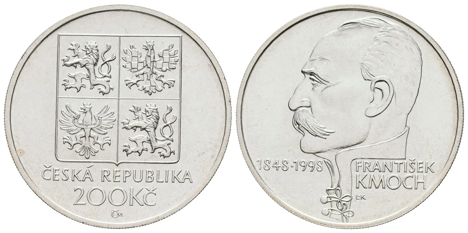 200 Kč 1998 - František Kmoch, kapsle, certifikát — 1
