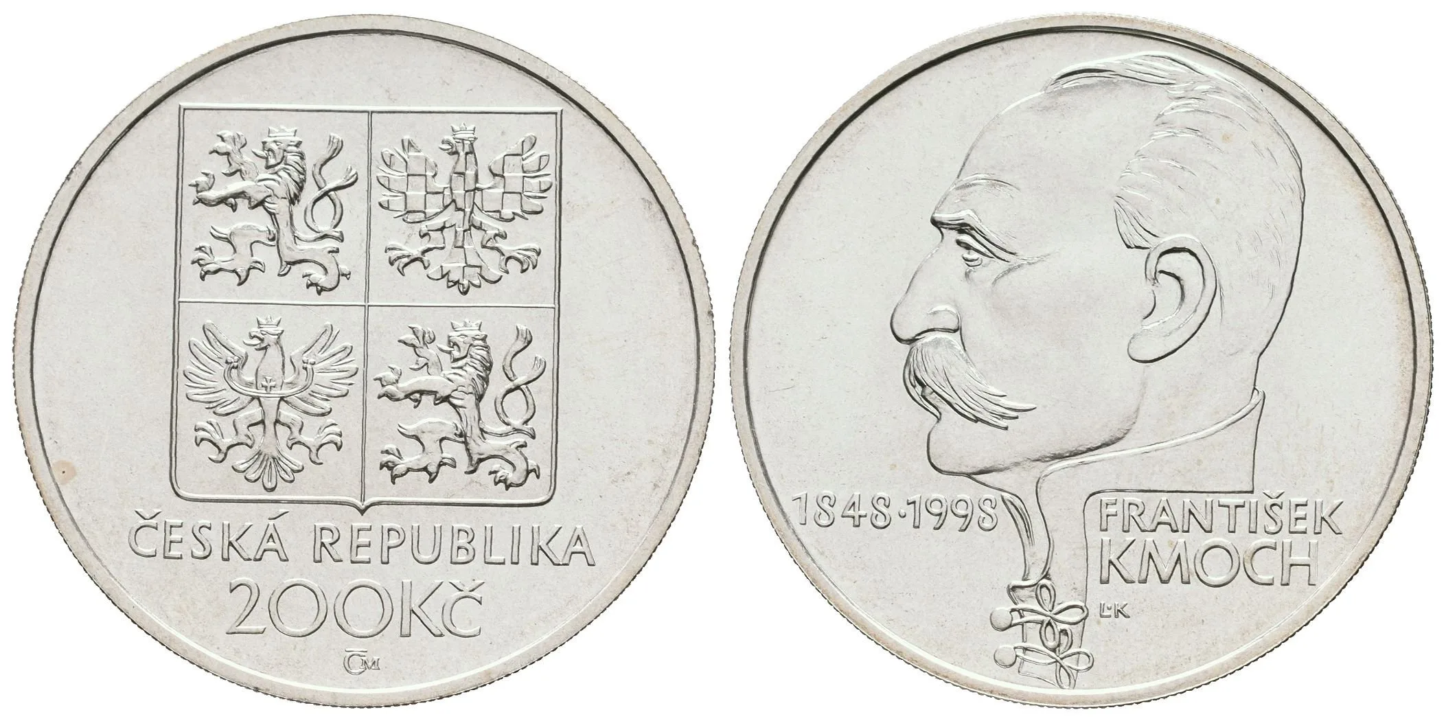 200 Kč 1998 - František Kmoch, kapsle, certifikát — 1