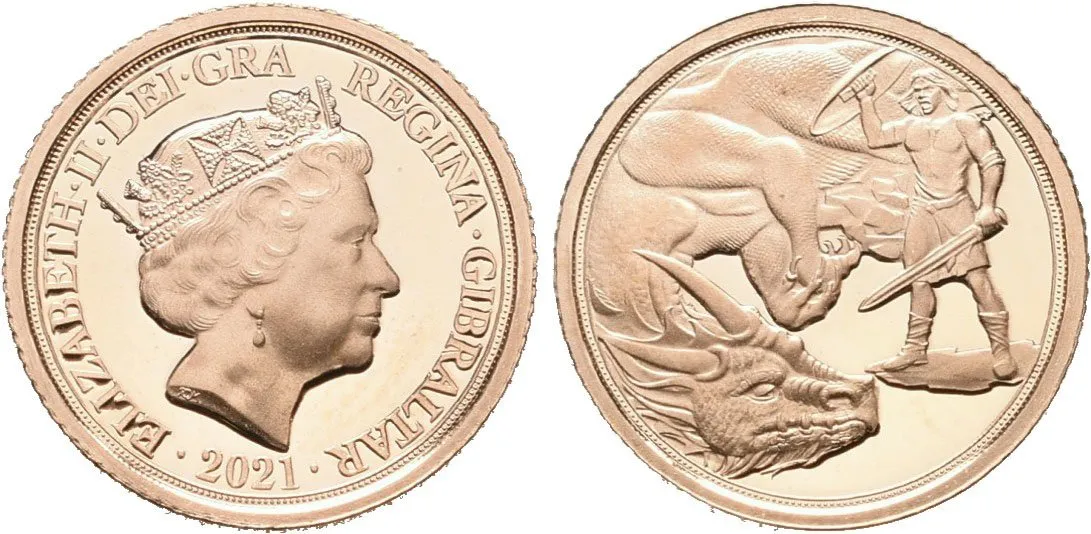 Gibraltar, 1/4 Sovereign 2021