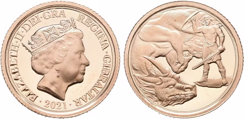Gibraltar, 1/4 Sovereign 2021