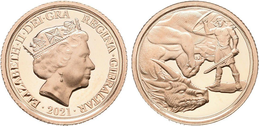 Gibraltar, 1/4 Sovereign 2021